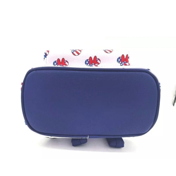✨️💙 Disney PARKS unisex Loungefly Mickey + Minnie Mouse Americana Backpack ✨️❤️ - Picture 7 of 13